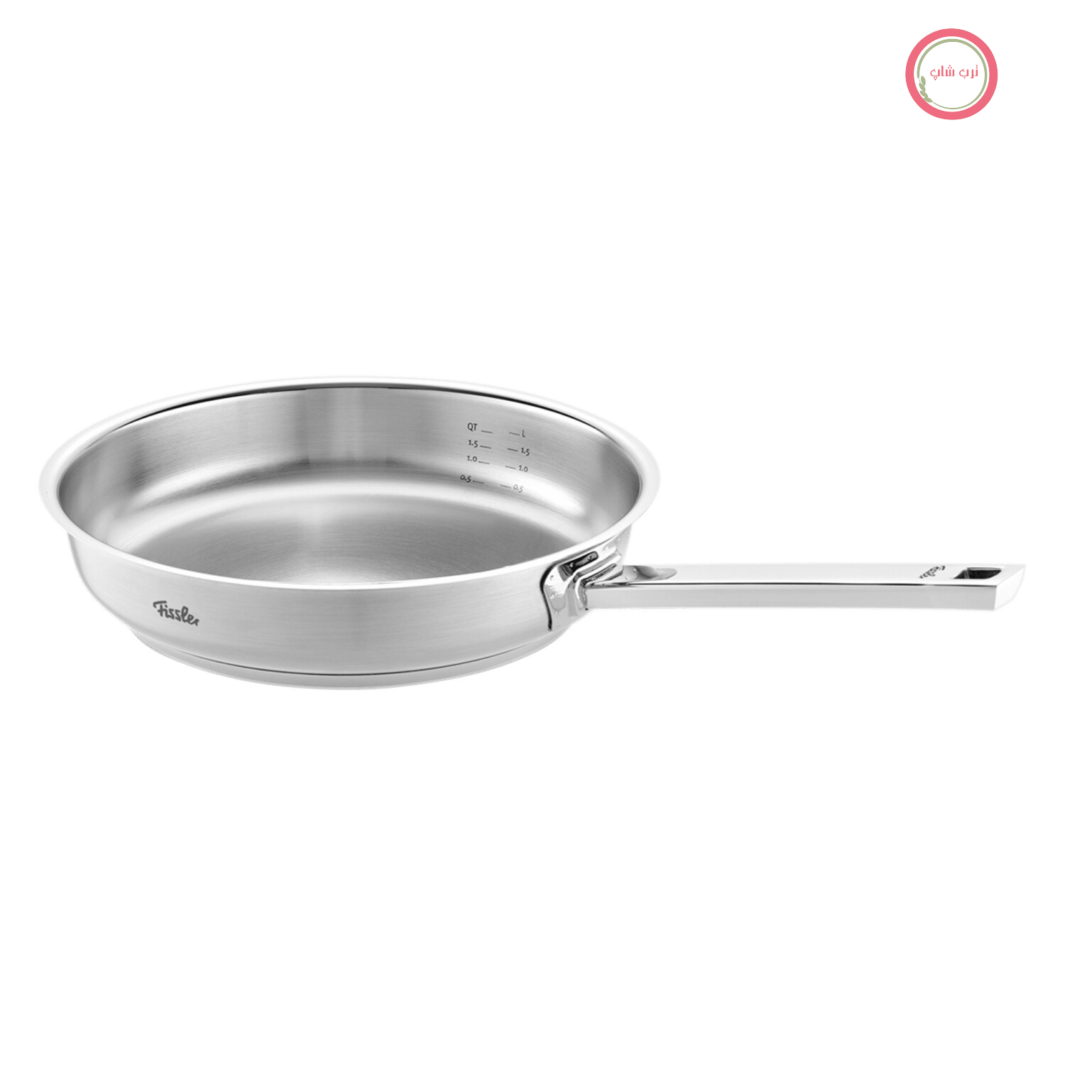 ماهیتابه فیسلر آلمان Fissler Original-Profi Collection سایز 24 سانتی‌متر بدون پوشش با مقیاس اندازه‌گیری داخلی